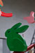 a green rabbit