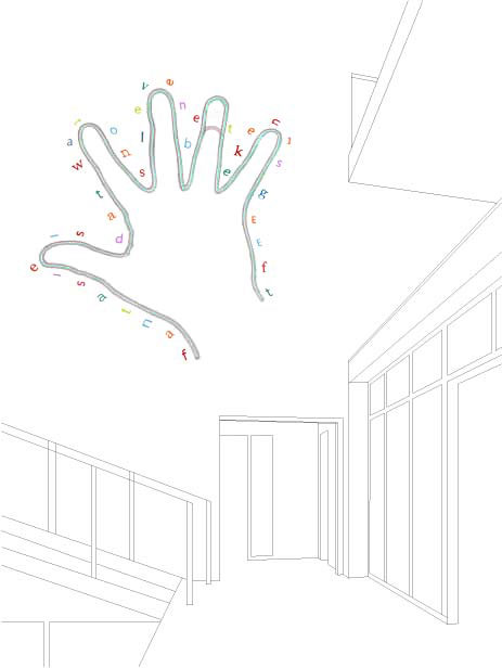 ontwerptekening vanaf de eerste verdieping &copy; Andr&eacute; Boone