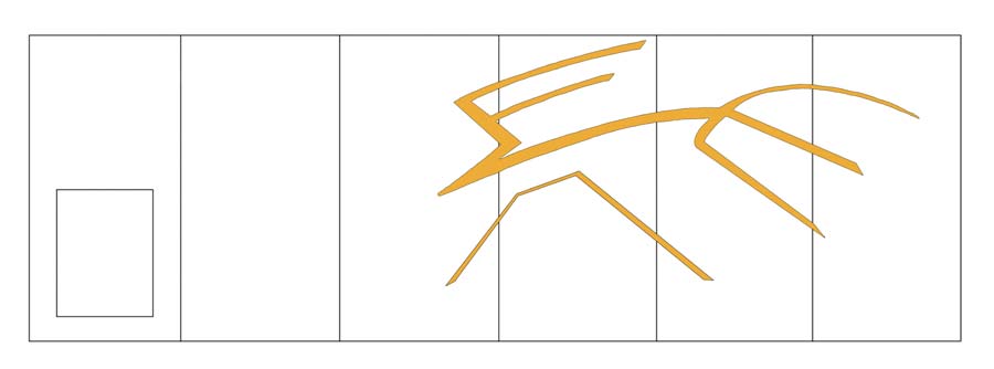 lijntekening en kleurenpotlood, &copy; Andr&eacute; Boone