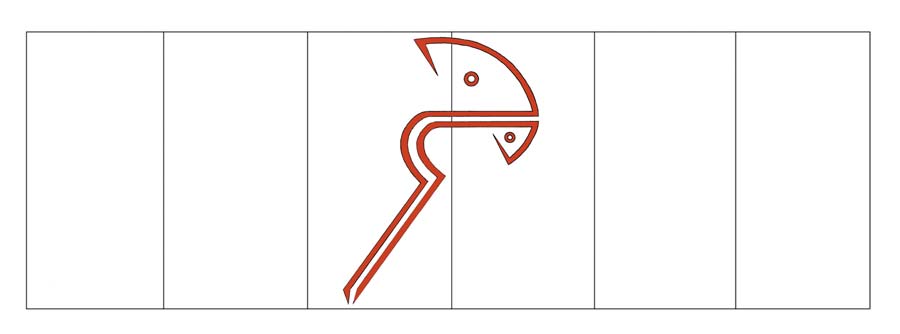 lijntekening en kleurenpotlood, &copy; Andr&eacute; Boone