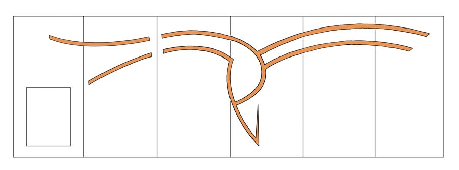 lijntekening en kleurenpotlood, &copy; Andr&eacute; Boone